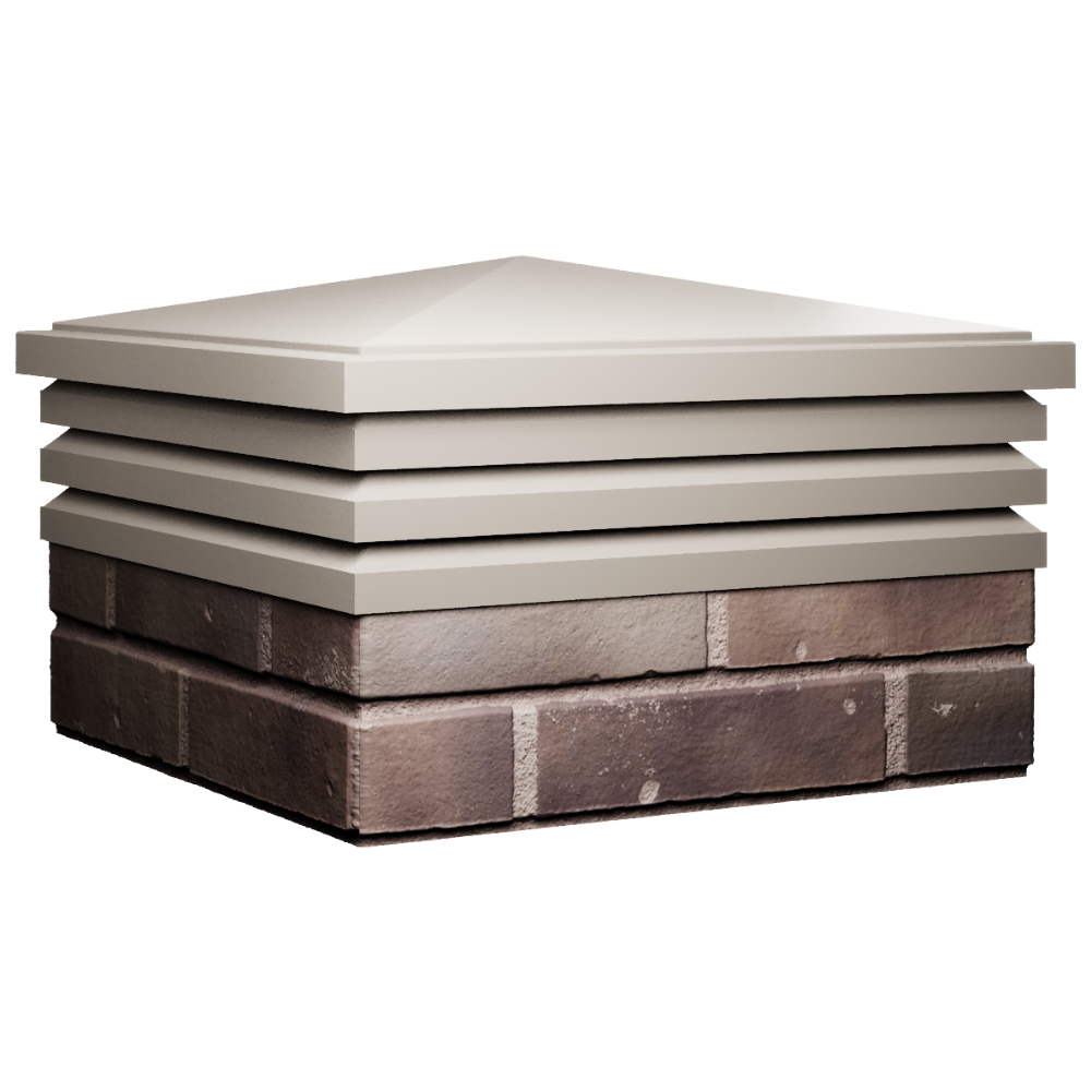 Колпак Zking Бона ХайТек Бежевый на столб 2х2 кирпича (513х513мм) в Ереване фото