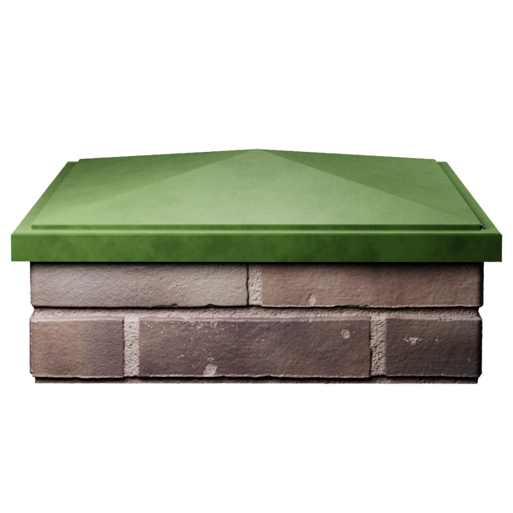 Колпак Zking БонаМоно Зеленый на столб 2х2 кирпича (515х515, 530х530мм) Ереван фото