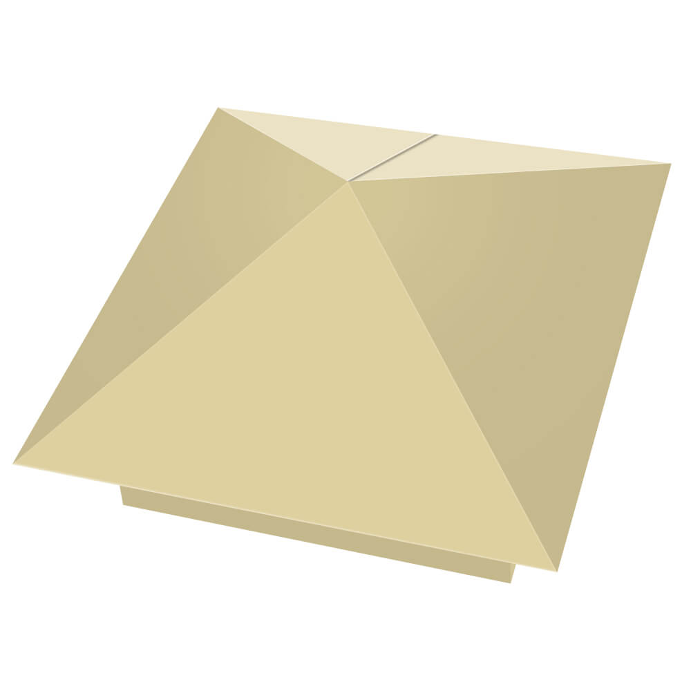 Колпак металлический 400х400мм RAL1014 Бежевый заборный Ереван фото