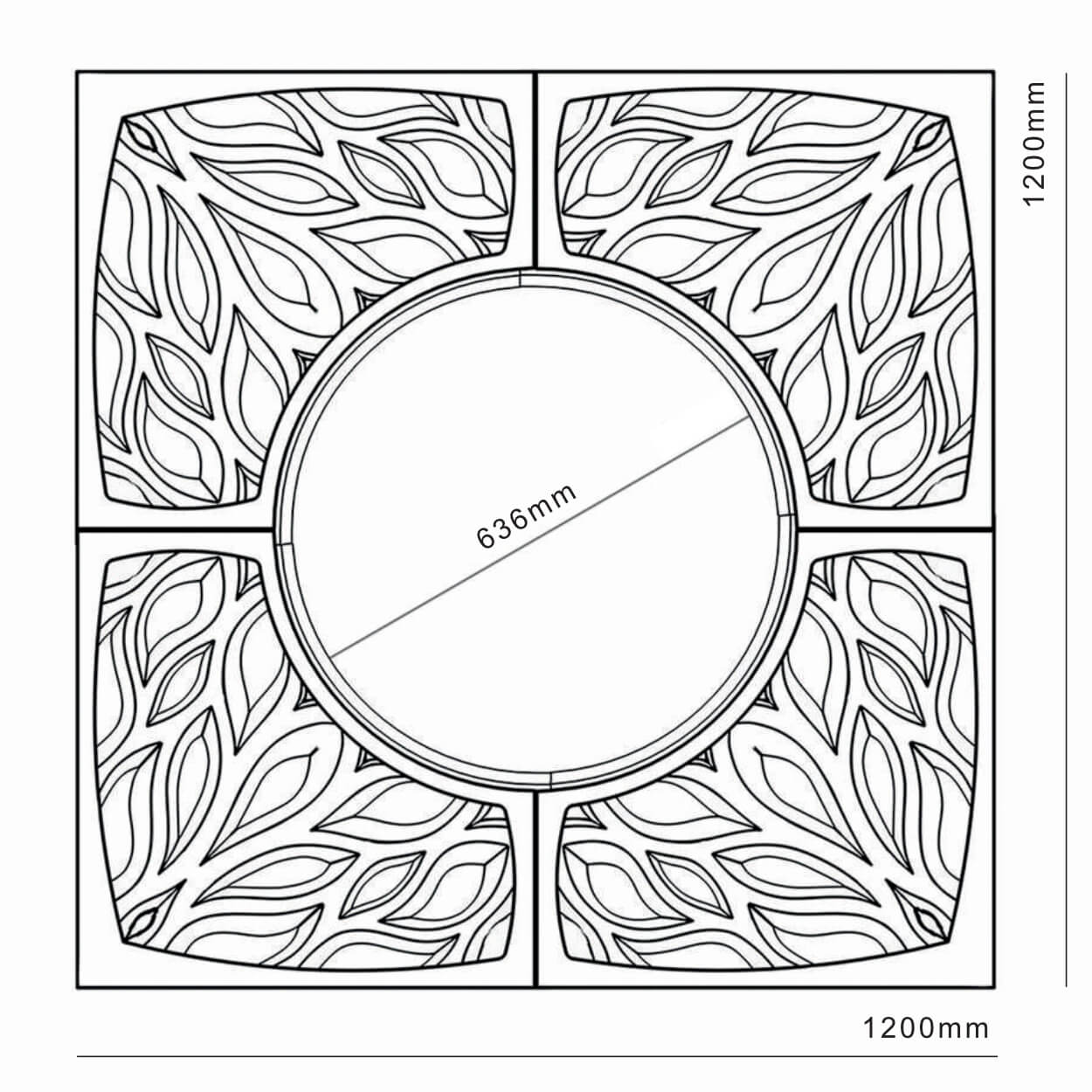 Приствольная решетка для дерева ZKING CRUST 1.2х1.2м Черная в Ереване фото