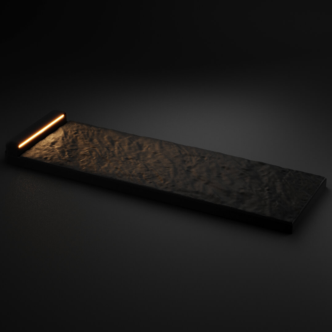 LED Светильник для шаговой плиты STONE Черный Сланец 330х75х98мм в Ереване фото