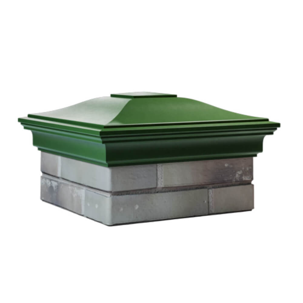 Колпак Zking Монблан Зеленый на столб 1.5х1.5 еврокирпича 0.7НФ (355х355мм) в Ереване фото