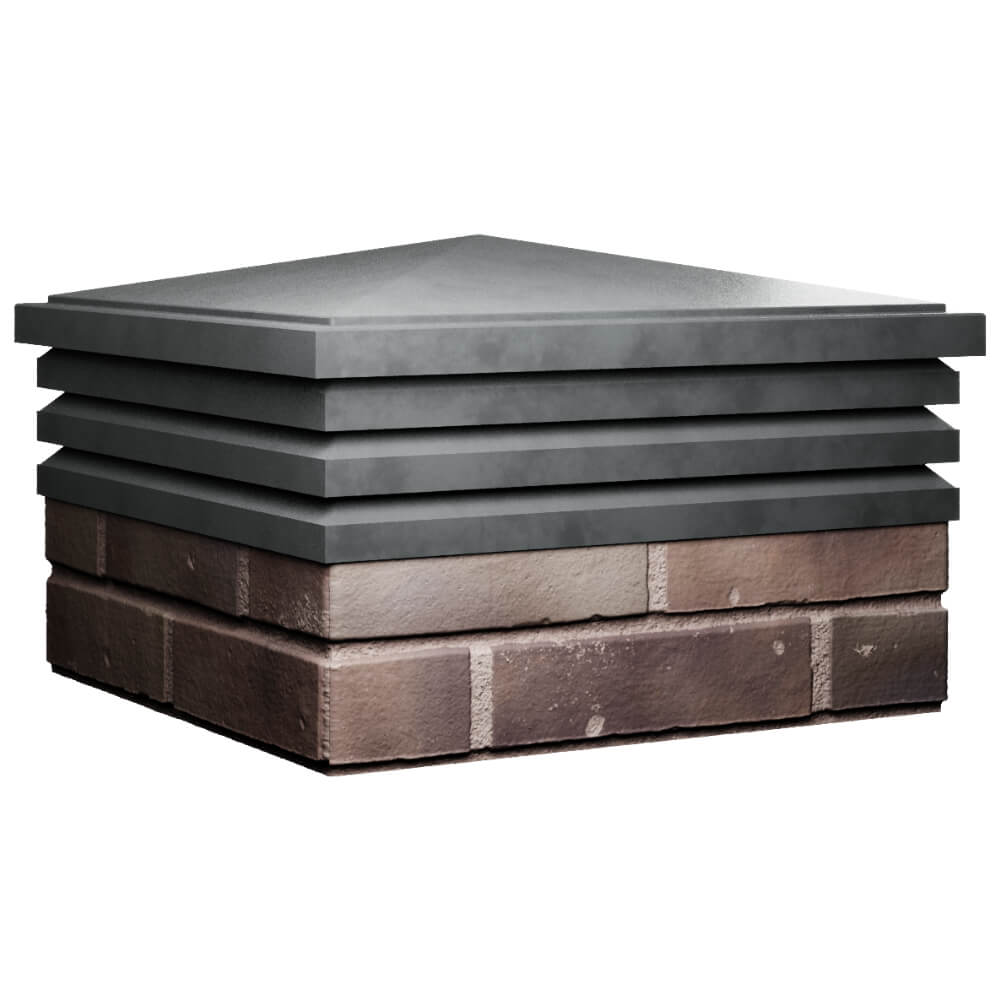 Колпак Zking Бона ХайТек Серый на столб 2х2 кирпича (513х513мм) в Ереване фото