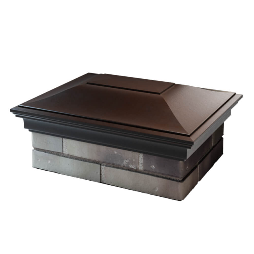 Колпак Zking Монблан Коричневый на столб 2х1.5 кирпича (515х385мм) в Ереване фото