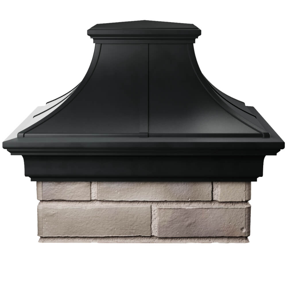 Колпак Zking Монблан Премиум Черный на столб 1.5х1.5 кирпича (385х385мм) Ереван фото