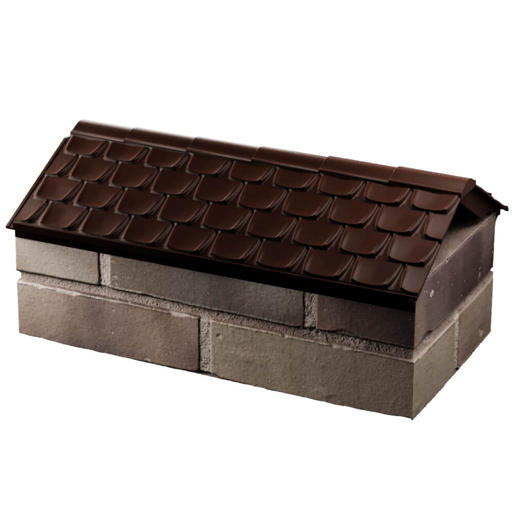 Парапет Zking Эльбрус Коричневый с посадкой на 1 кирпич (255мм) в Ереване фото