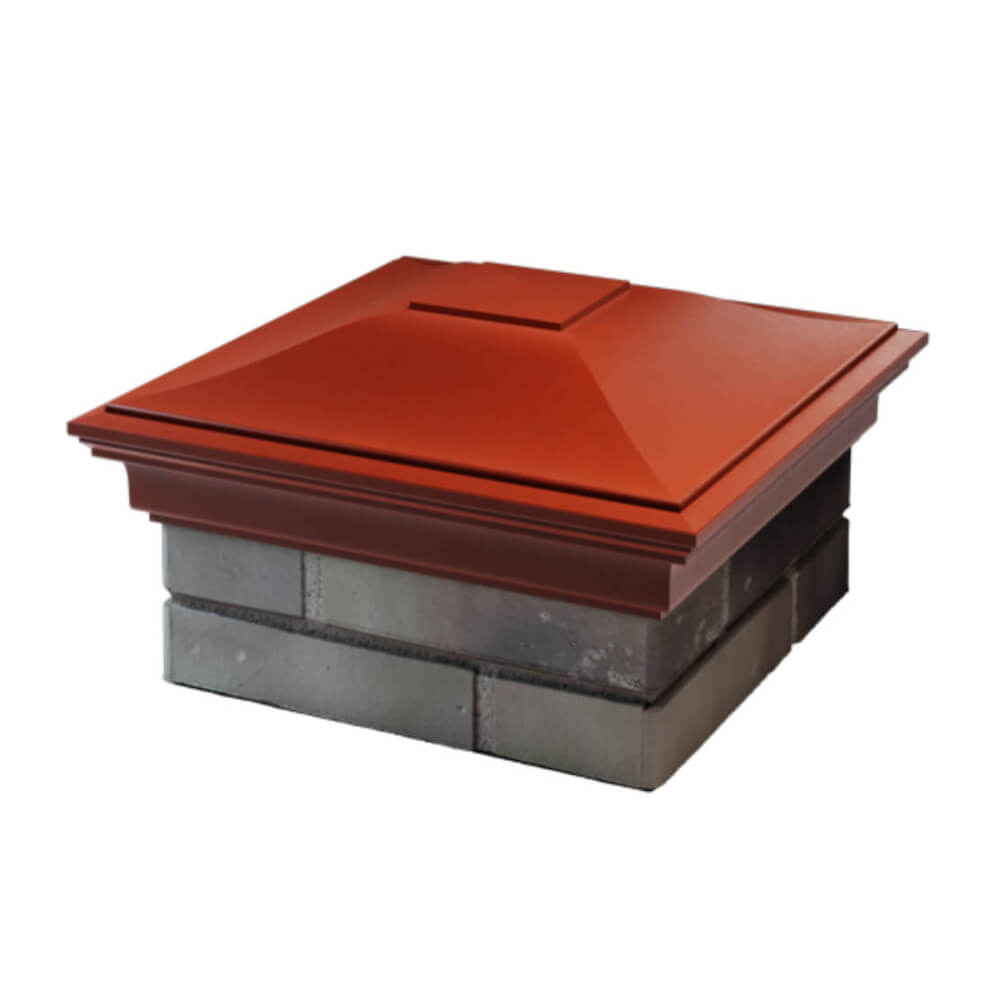 Колпак Zking Монблан Красный на столб 1.5х1.5 еврокирпича 0.7НФ (355х355мм) в Ереване фото