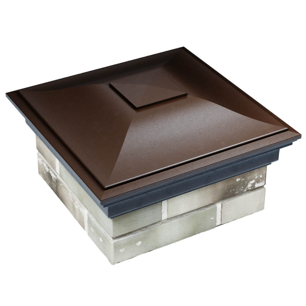 Колпак Zking Монблан Коричневый на столб 1.5х1.5 кирпича (385х385мм) в Ереване фото