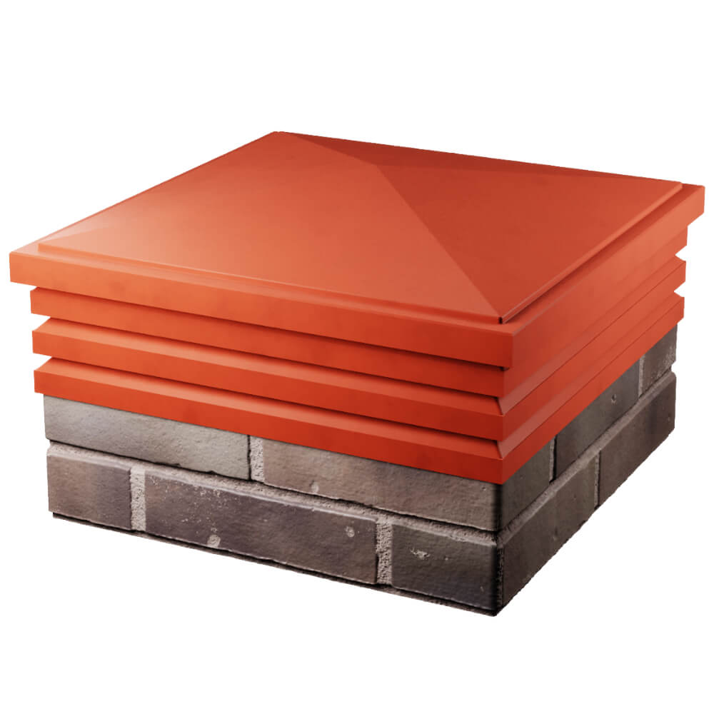 Колпак Zking Бона ХайТек Красный на столб 2х2 кирпича (513х513мм) в Ереване фото