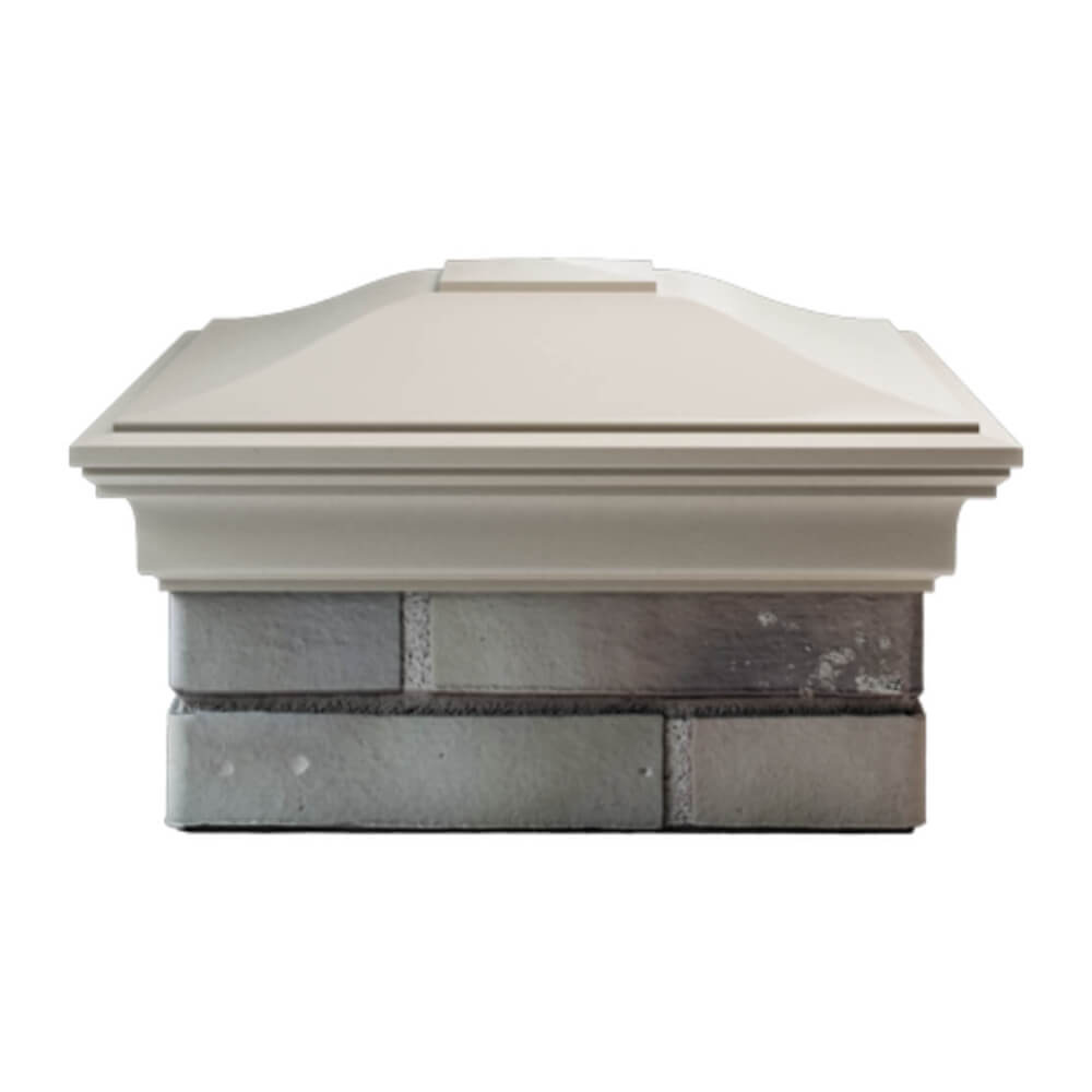 Колпак Zking Монблан Бежевый на столб 1.5х1.5 еврокирпича 0.7НФ (355х355мм) Ереван фото