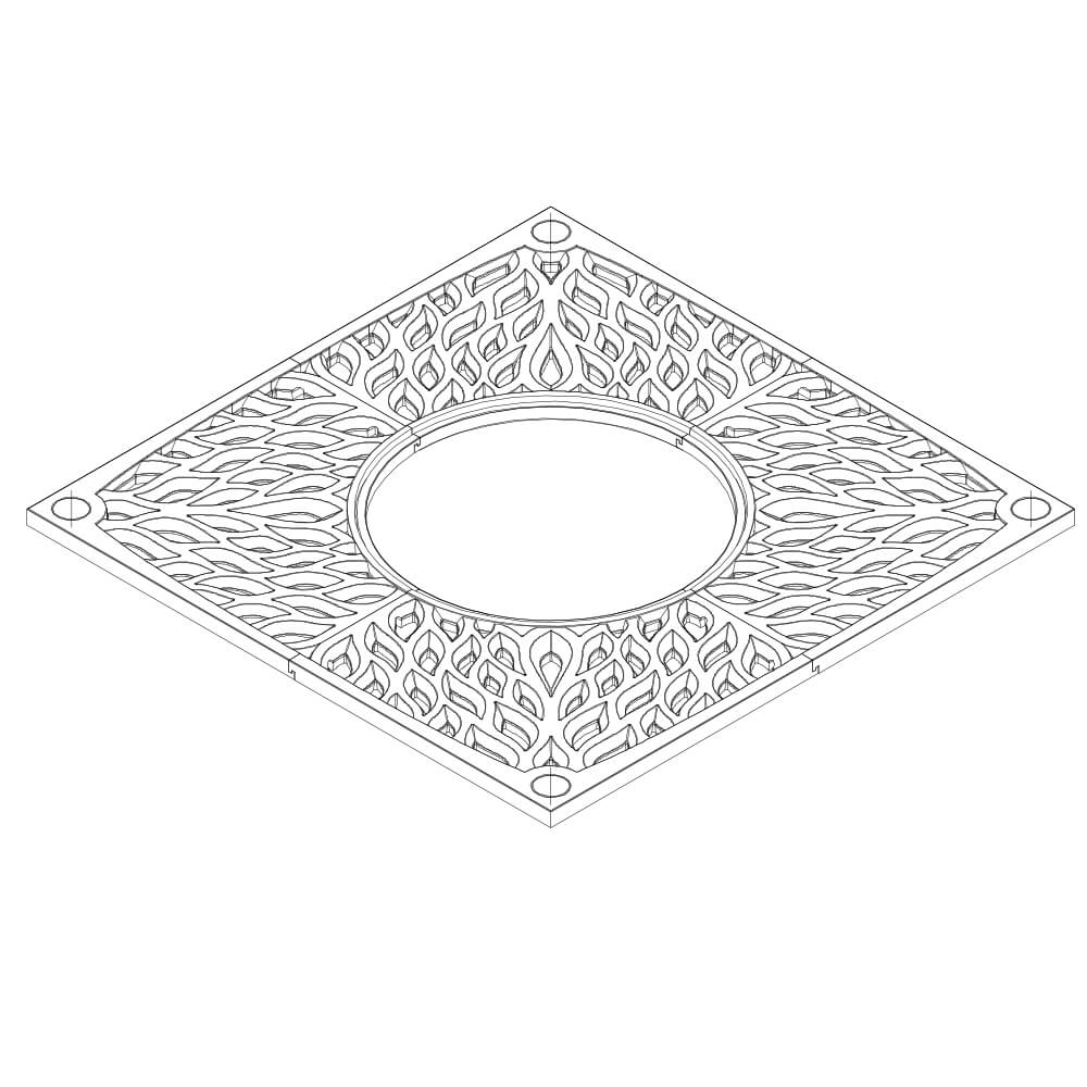 Приствольная решетка для дерева ZKING CRUST 2х2м Черная в Ереване фото