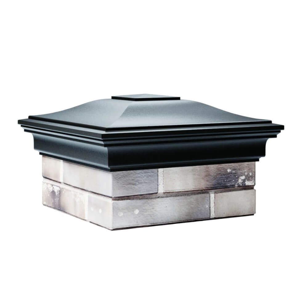 Колпак Zking Монблан Черный на столб 1.5х1.5 еврокирпича 0.7НФ (355х355мм) в Ереване фото