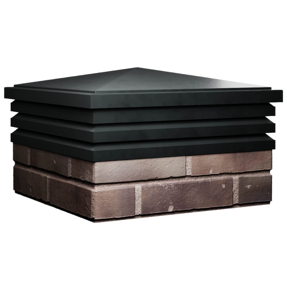 Колпак Zking Бона ХайТек Черный на столб 2х2 кирпича (513х513мм) в Ереване фото