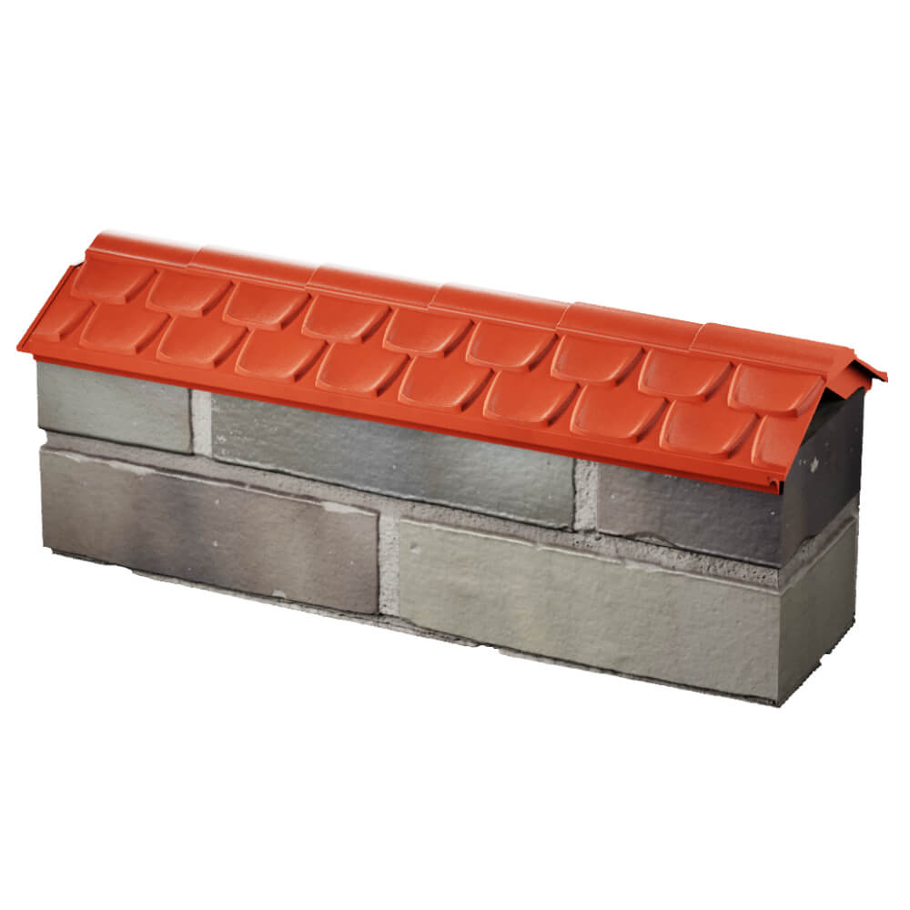 Парапет Zking Эльбрус Красный с посадкой на 0.5 кирпича (130мм) в Ереване фото