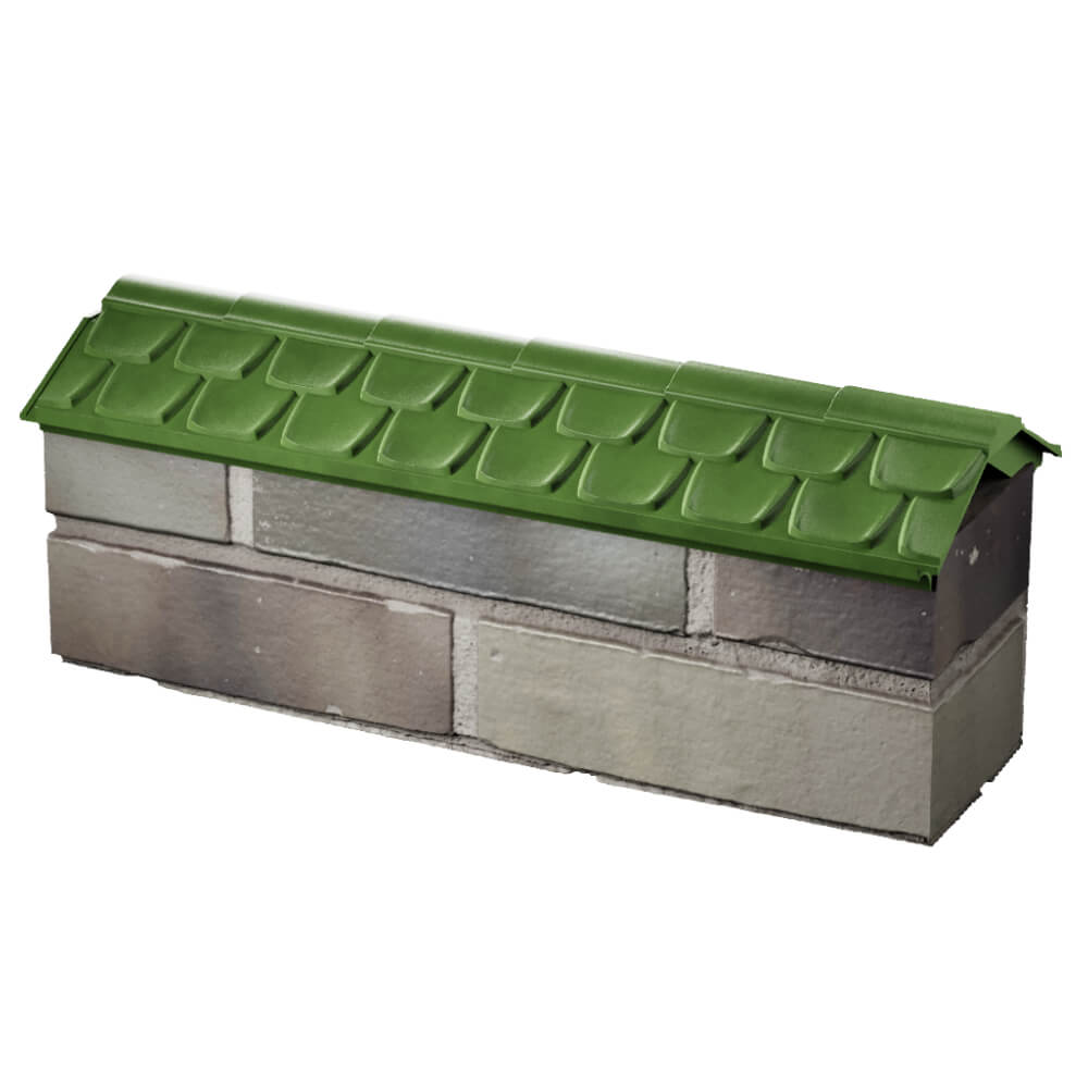 Парапет Zking Эльбрус Зеленый с посадкой на 0.5 кирпича (130мм) в Ереване фото