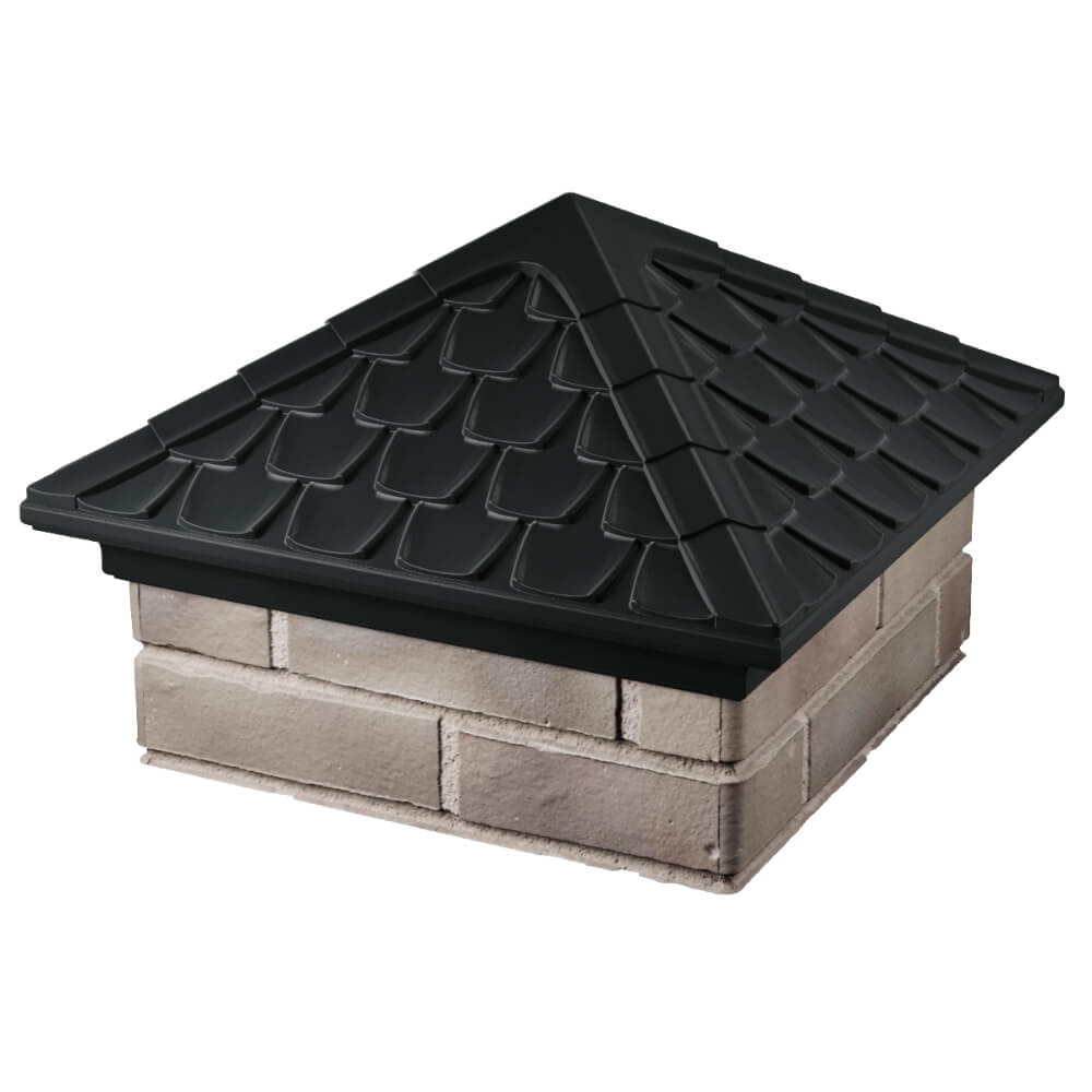 Колпак Zking Эльбрус Черный на столб 1.5х1.5 кирпича (385х385мм) в Ереване фото