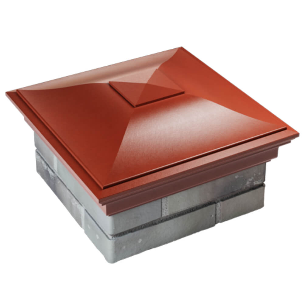 Колпак Zking Монблан Красный на столб 1.5х1.5 кирпича (385х385мм) в Ереване фото