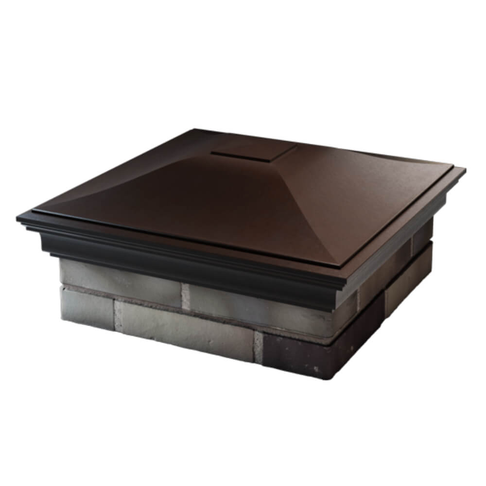 Колпак Zking Монблан Коричневый на столб 2х2 кирпича (515х515мм) в Ереване фото