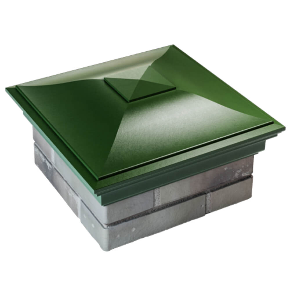 Колпак Zking Монблан Зеленый на столб 1.5х1.5 кирпича (385х385мм) в Ереване фото
