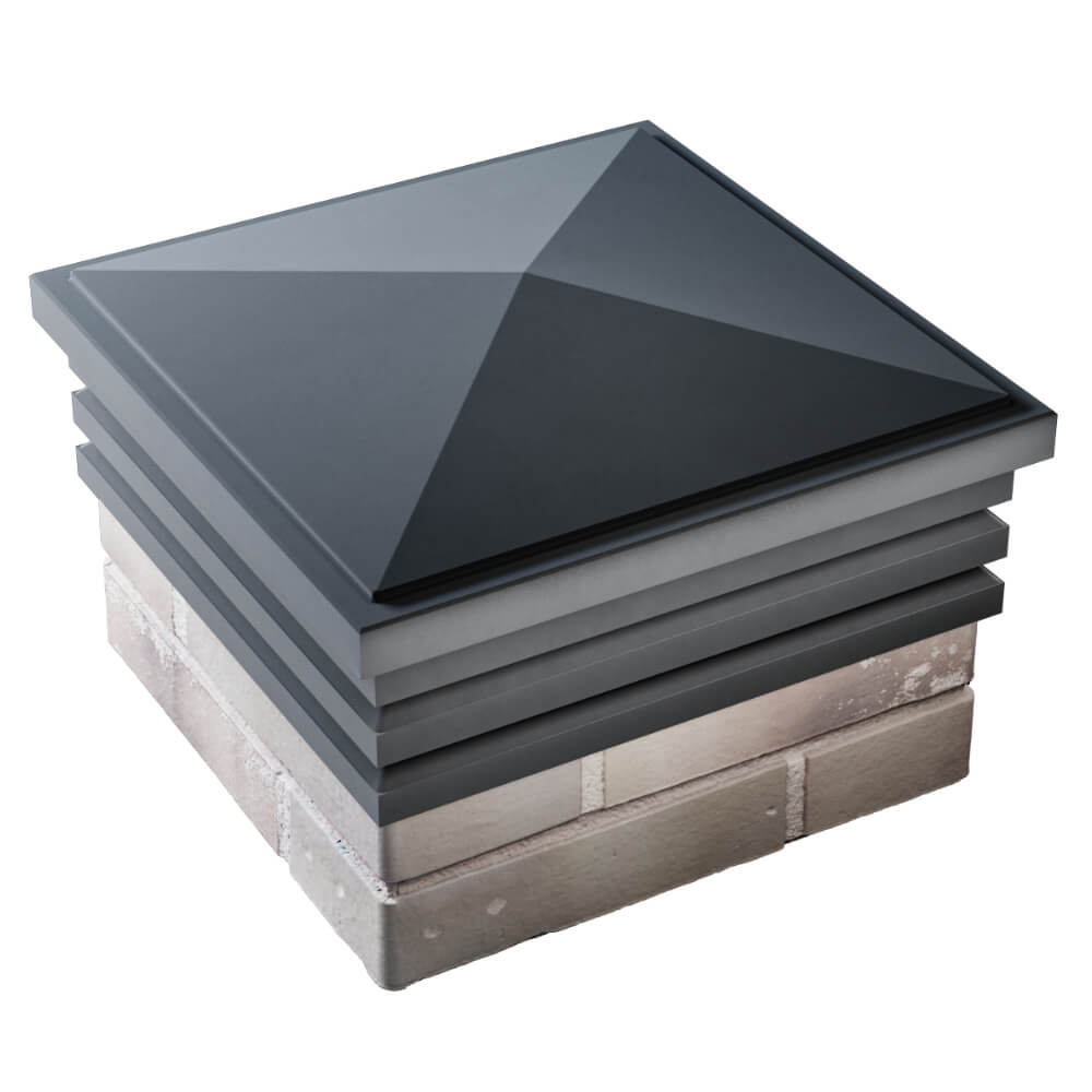 Колпак Zking Бона ХайТек Серый на столб 1.5х1.5 кирпича (385х385мм) в Ереване фото