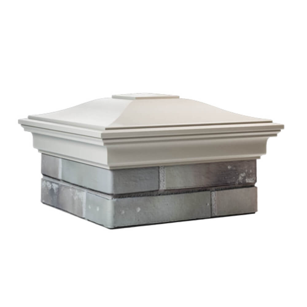 Колпак Zking Монблан Бежевый на столб 1.5х1.5 еврокирпича 0.7НФ (355х355мм) в Ереване фото