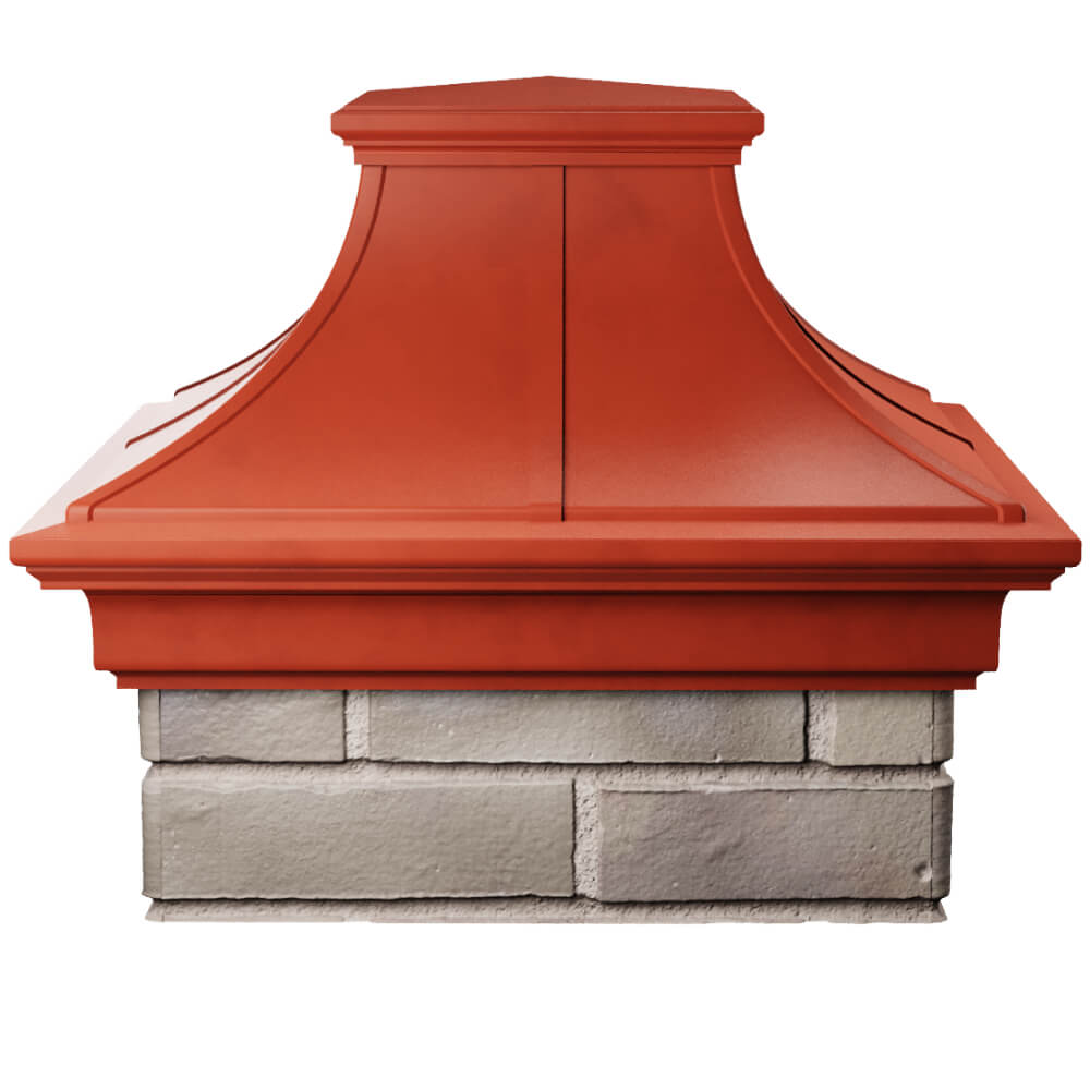 Колпак Zking Монблан Премиум Красный на столб 1.5х1.5 кирпича (385х385мм) Ереван фото