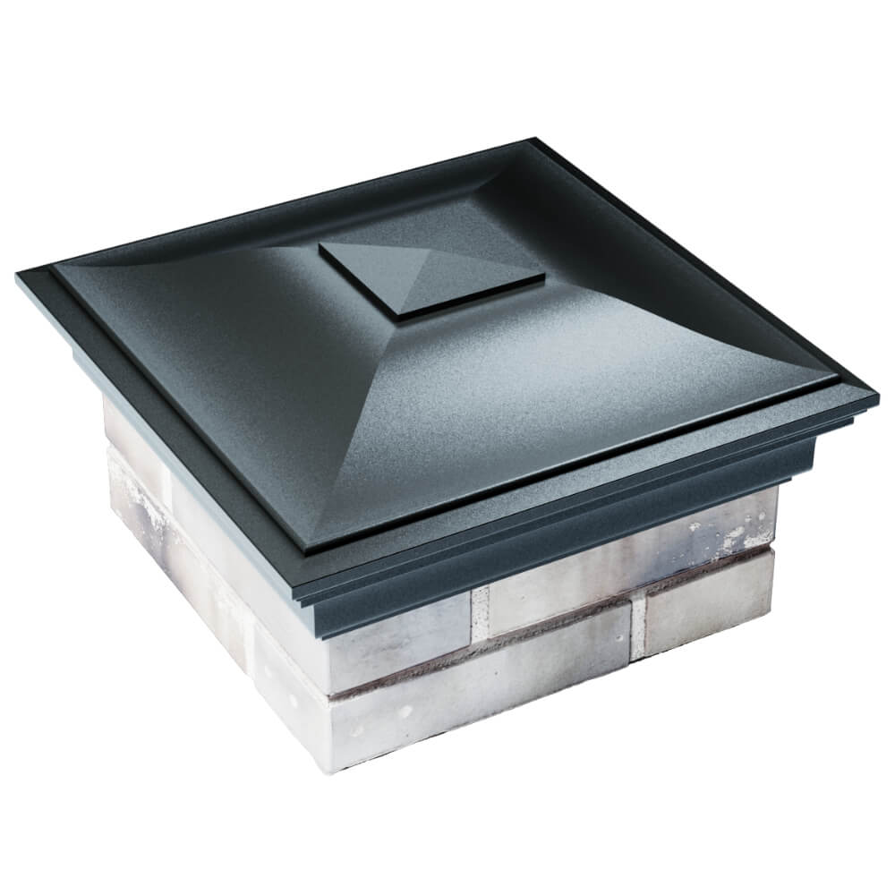 Колпак Zking Монблан Черный на столб 1.5х1.5 кирпича (385х385мм) в Ереване фото