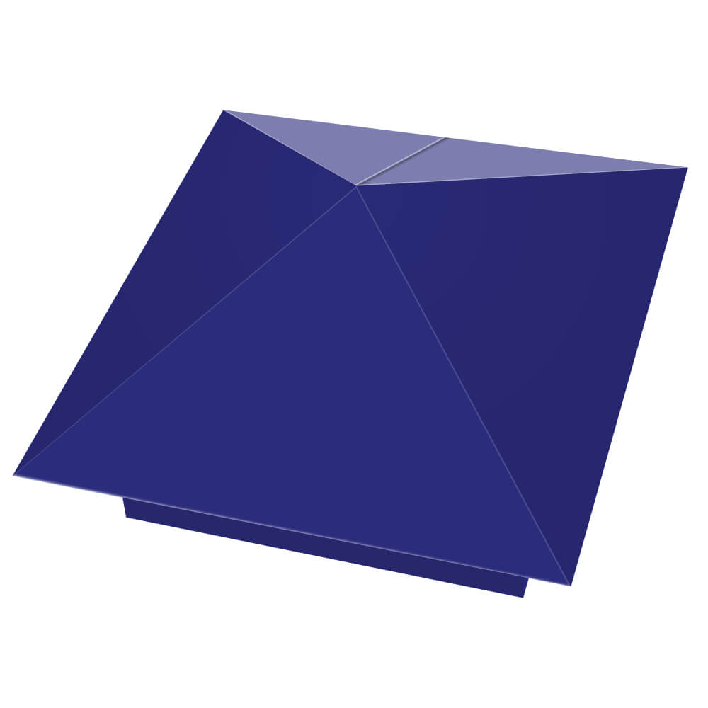 Колпак металлический 400х400мм RAL5002 Синий Ультрамарин заборный Ереван фото