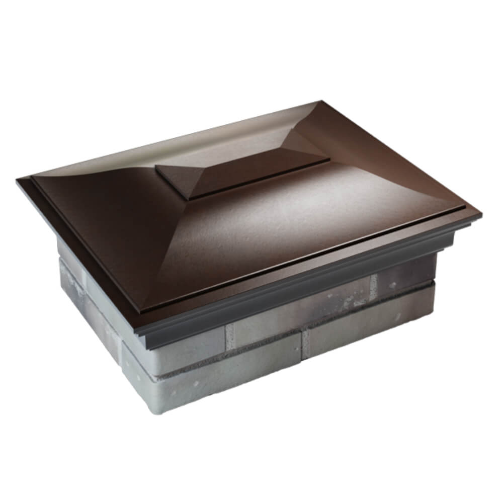 Колпак Zking Монблан Коричневый на столб 2х1.5 кирпича (515х385мм) Ереван фото