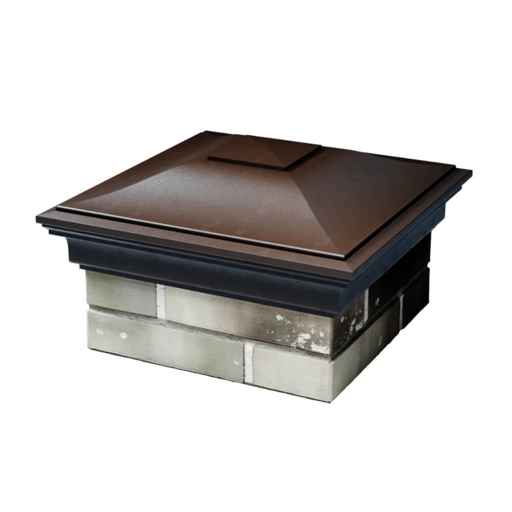 Колпак Zking Монблан Коричневый на столб 1.5х1.5 еврокирпича 0.7НФ (355х355мм) в Ереване фото