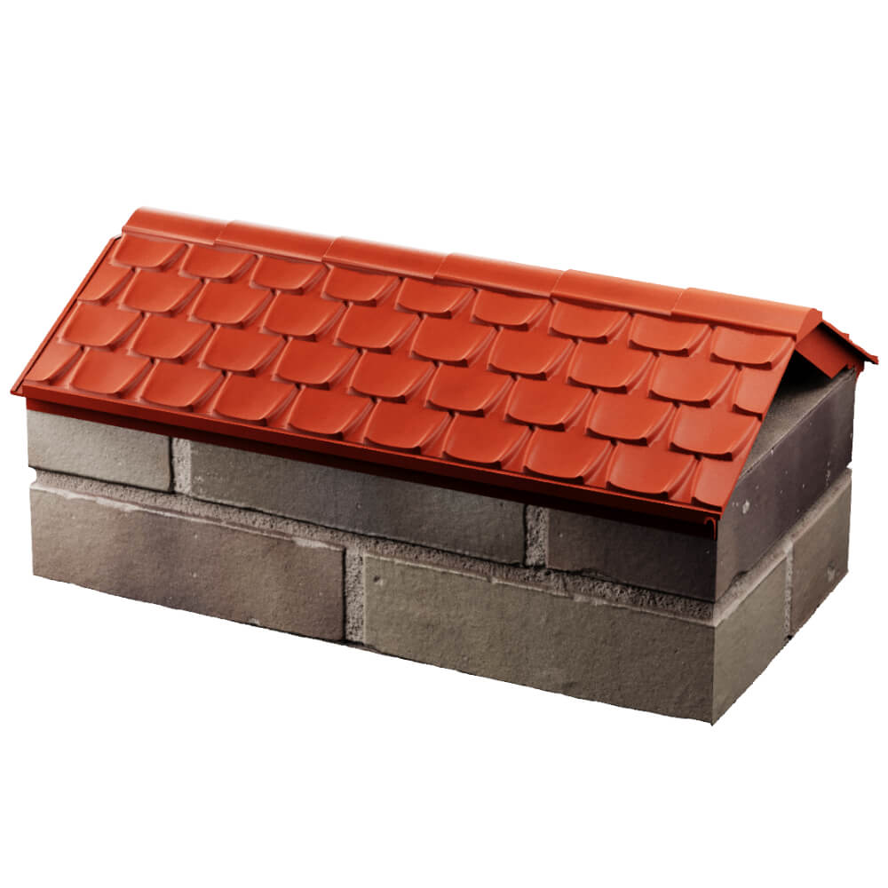 Парапет Zking Эльбрус Красный с посадкой на 1 кирпич (255мм) в Ереване фото