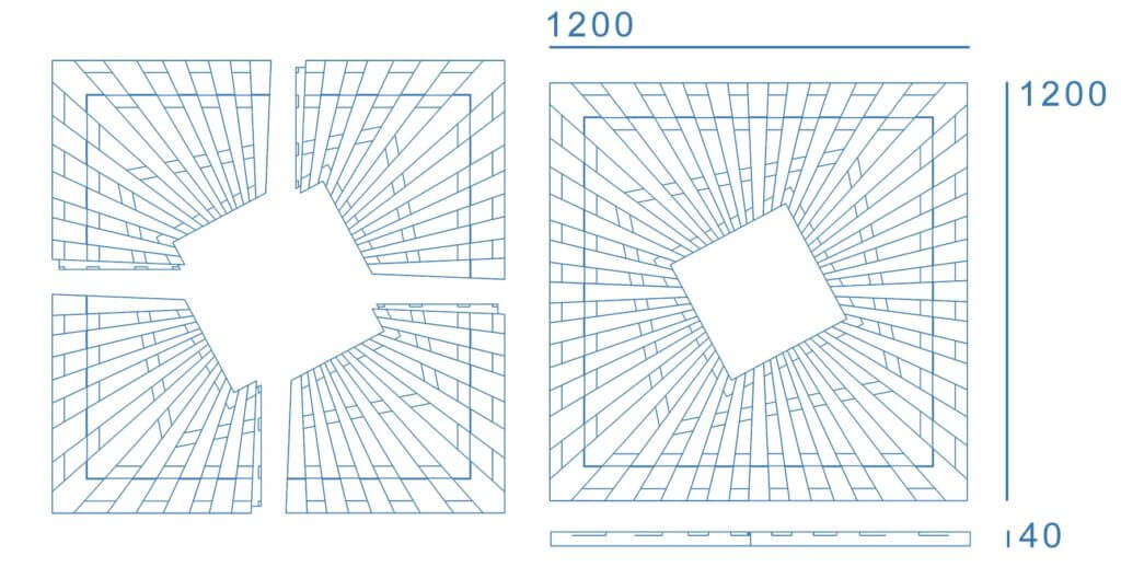 Приствольная решетка для дерева ZKING ATMOSPHERE 1.2х1.2м Бежевая в Ереване фото