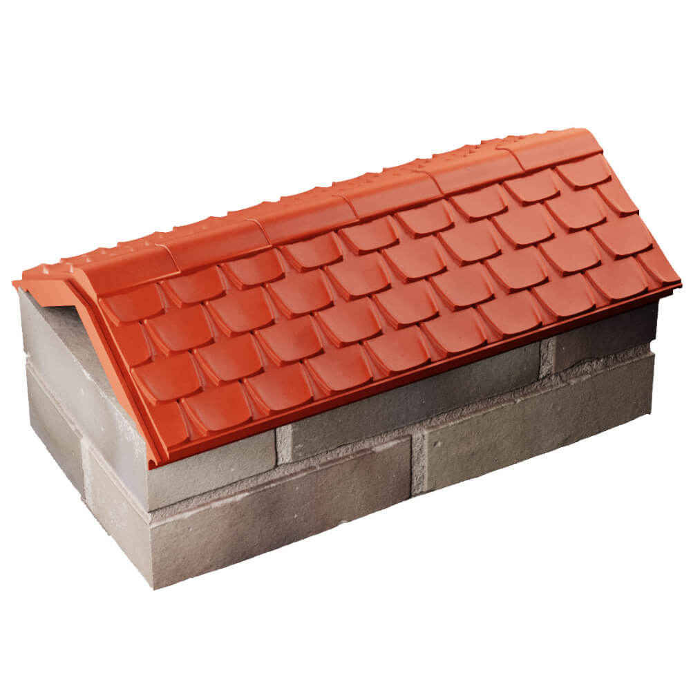 Парапет Zking Эльбрус Красный с посадкой на 1 кирпич (255мм) в Ереване фото