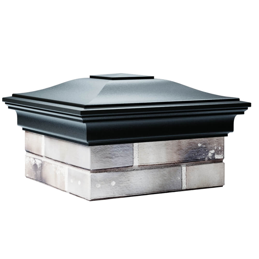 Колпак Zking Монблан Черный на столб 1.5х1.5 кирпича (385х385мм) в Ереване фото