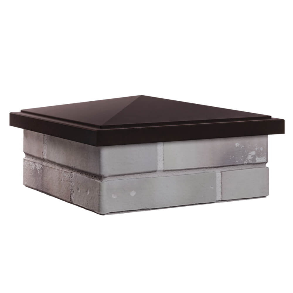 Колпак Zking БонаМоно Коричневый на столб 1.5х1.5 кирпича (385х385, 400х400мм) в Ереване фото