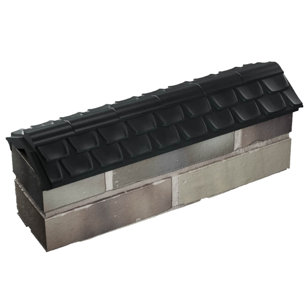 Парапет Zking Эльбрус Черный с посадкой на 0.5 кирпича (130мм) в Ереване фото