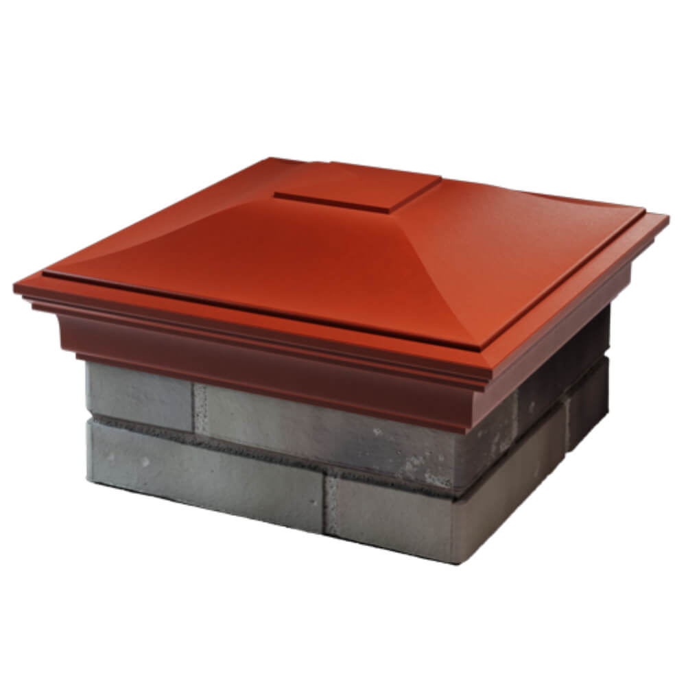 Колпак Zking Монблан Красный на столб 1.5х1.5 кирпича (385х385мм) в Ереване фото