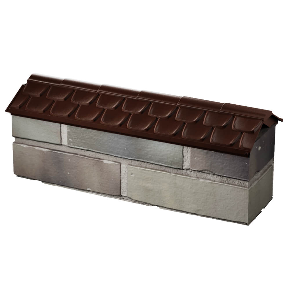 Парапет Zking Эльбрус Коричневый с посадкой на 0.5 кирпича (130мм) в Ереване фото