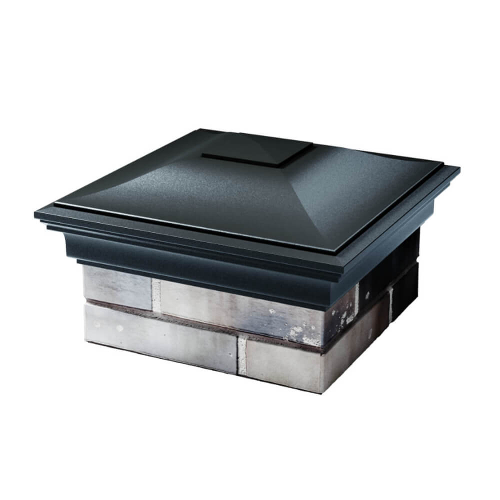 Колпак Zking Монблан Черный на столб 1.5х1.5 еврокирпича 0.7НФ (355х355мм) в Ереване фото