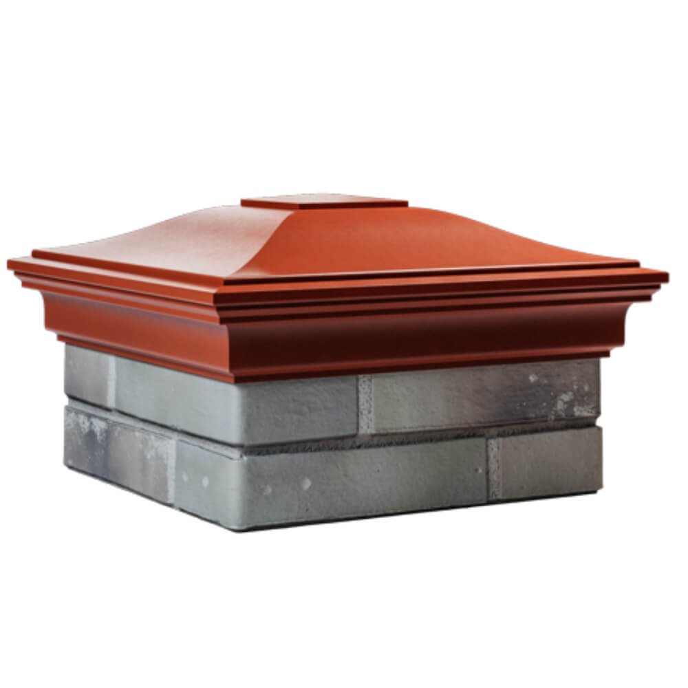 Колпак Zking Монблан Красный на столб 1.5х1.5 кирпича (385х385мм) в Ереване фото