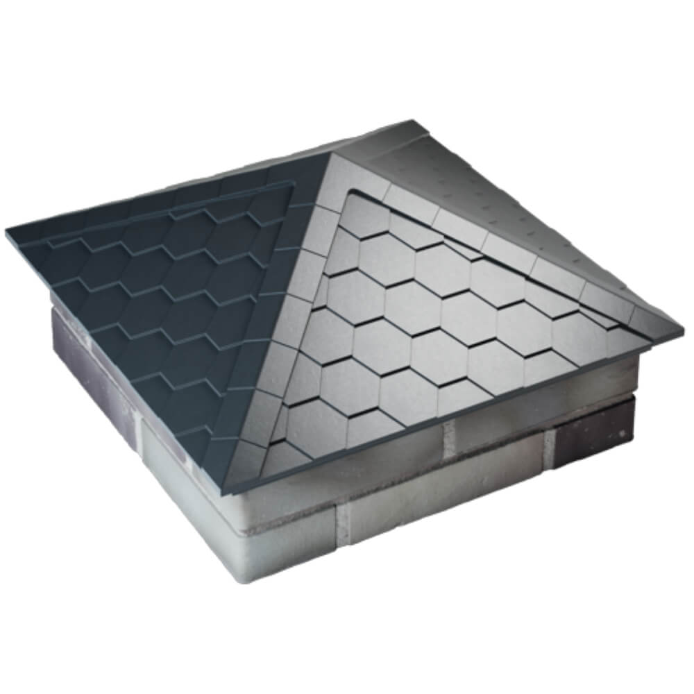 Колпак Zking Эверест Серый на столб 2х2 кирпича (535х535мм) Ереван фото