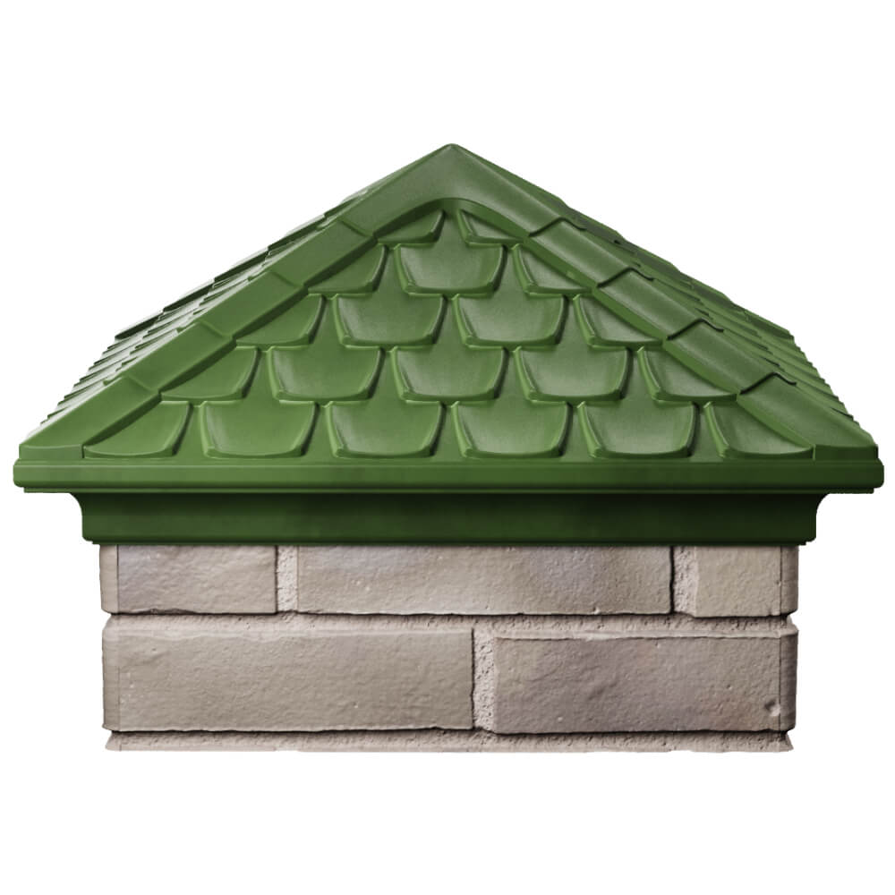 Колпак Zking Эльбрус Зеленый на столб 1.5х1.5 кирпича (385х385мм) Ереван фото