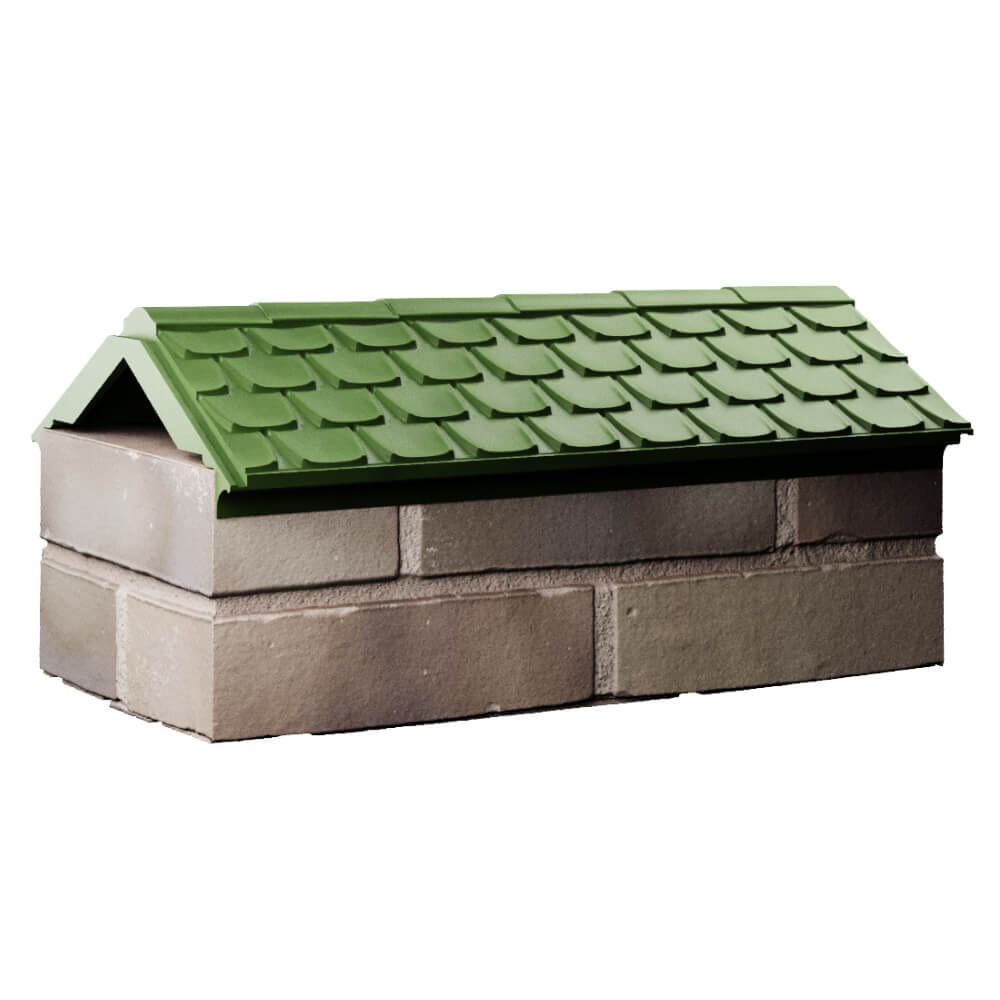 Парапет Zking Эльбрус Зеленый с посадкой на 1 кирпич (255мм) Ереван фото