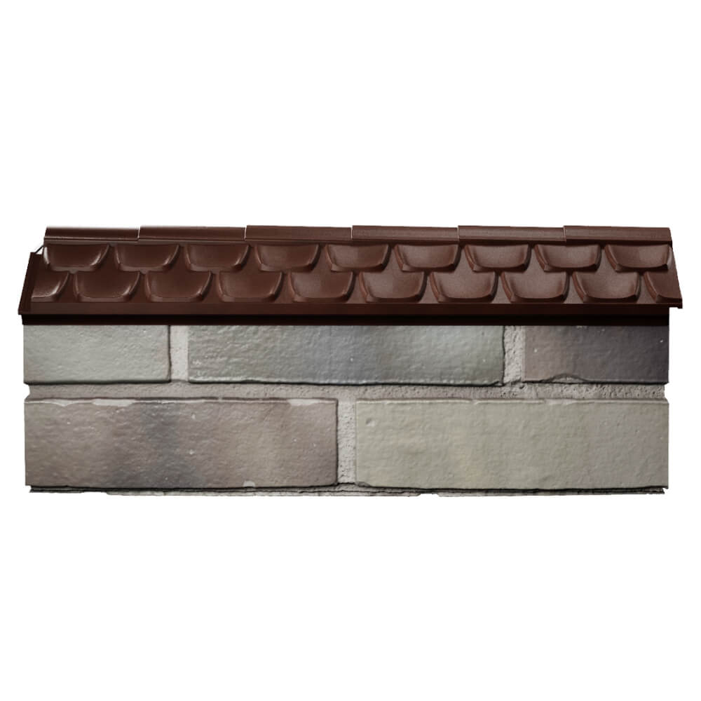 Парапет Zking Эльбрус Коричневый с посадкой на 0.5 кирпича (130мм) в Ереване фото