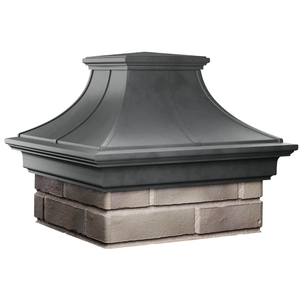 Колпак Zking Монблан Премиум Серый на столб 1.5х1.5 кирпича (385х385мм) в Ереване фото