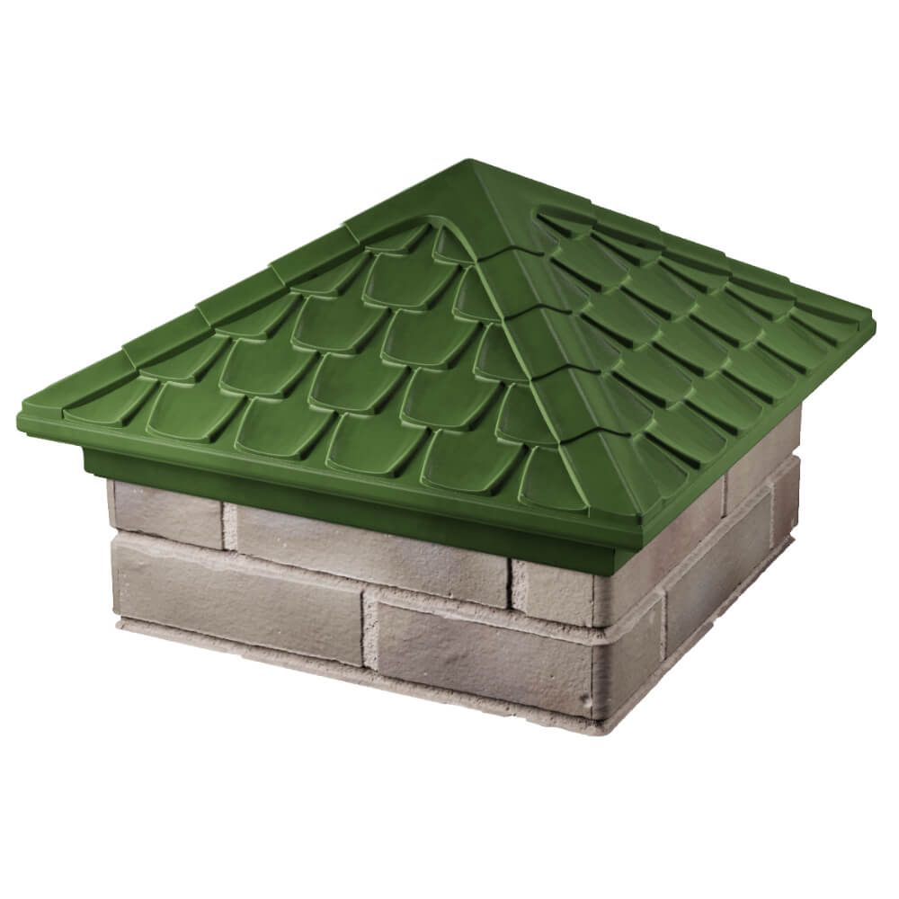 Колпак Zking Эльбрус Зеленый на столб 1.5х1.5 кирпича (385х385мм) в Ереване фото