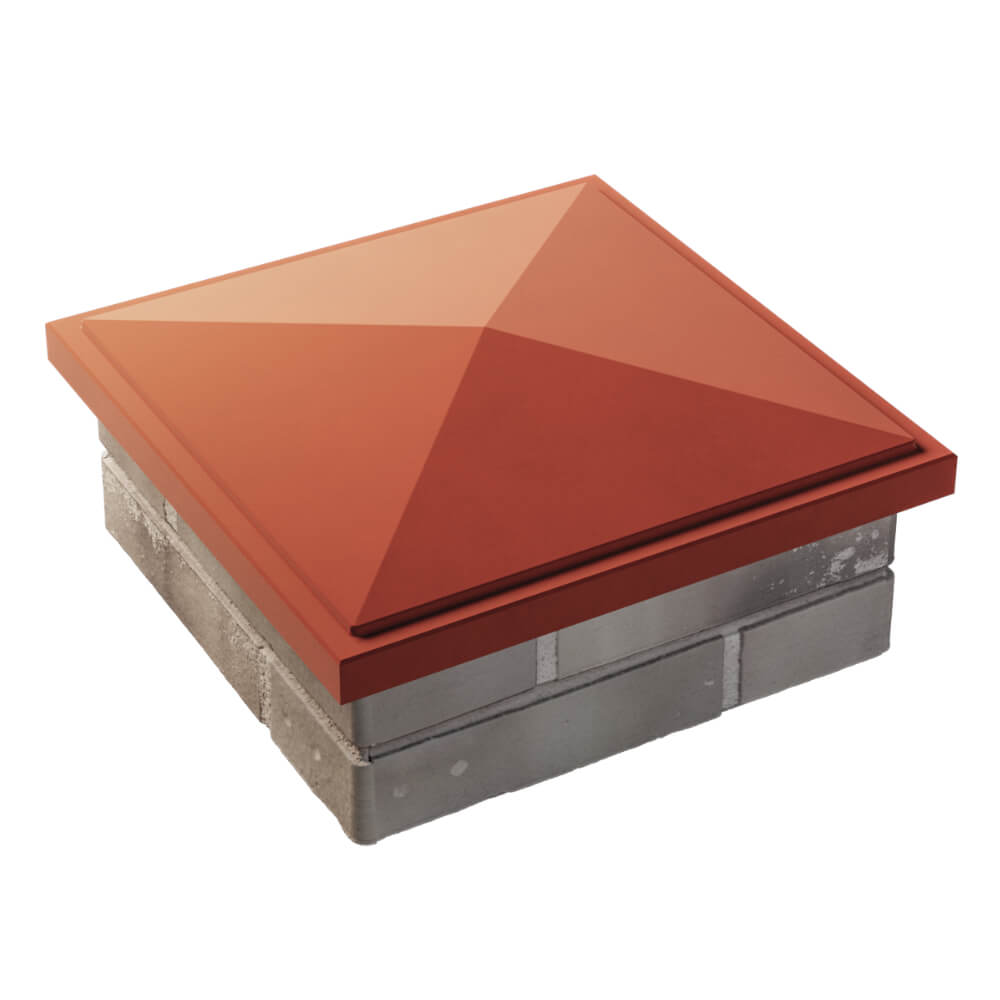 Колпак Zking БонаМоно Красный на столб 1.5х1.5 кирпича (385х385, 400х400мм) в Ереване фото