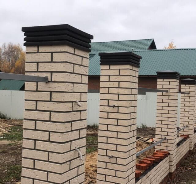 Колпак Zking Бона ХайТек Коричневый на столб 1.5х1.5 кирпича (385х385мм) в Ереване фото