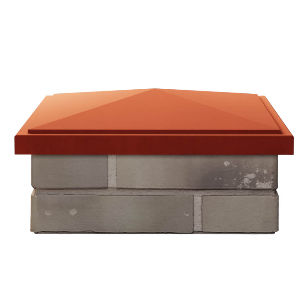 Колпак Zking БонаМоно Красный на столб 1.5х1.5 кирпича (385х385, 400х400мм) Ереван фото