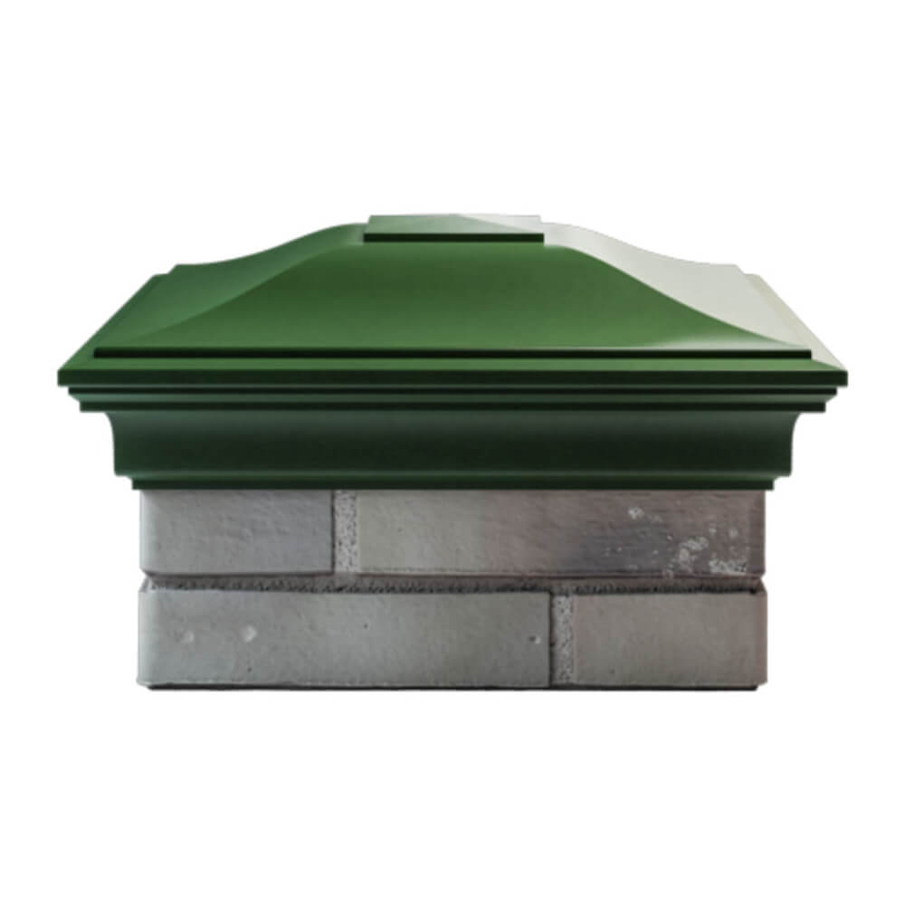 Колпак Zking Монблан Зеленый на столб 1.5х1.5 еврокирпича 0.7НФ (355х355мм) Ереван фото